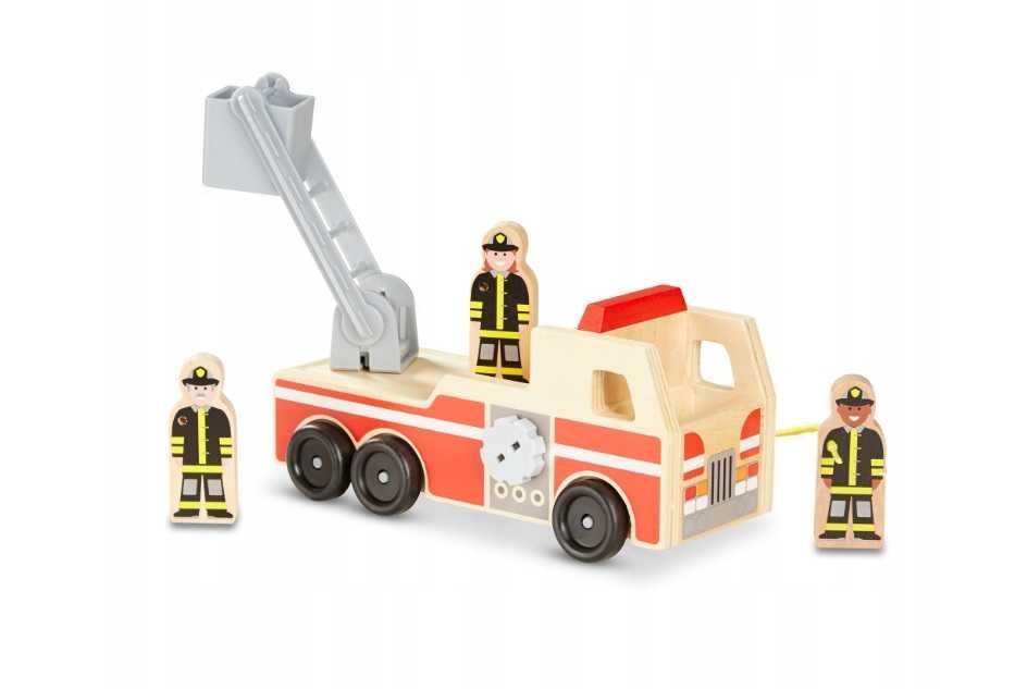 NOWY Wóz strażacki Melissa & Doug 19391 drewniany z drabiną NA PREZENT