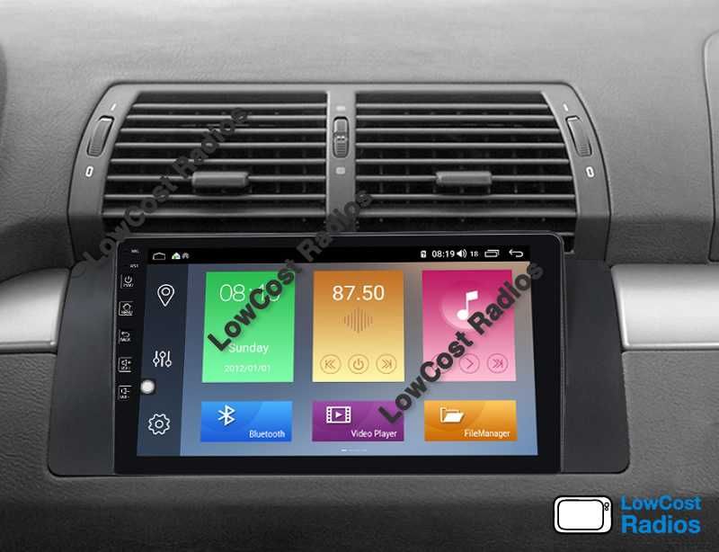 Rádio GPS ANDROID 14 — BMW E39 e E53 (Série 5 e X5) Wifi - 9 Polegadas