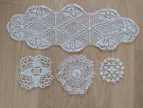 Serwetki na szydełku hand made jasny beż 4 sztuki łapacz snów