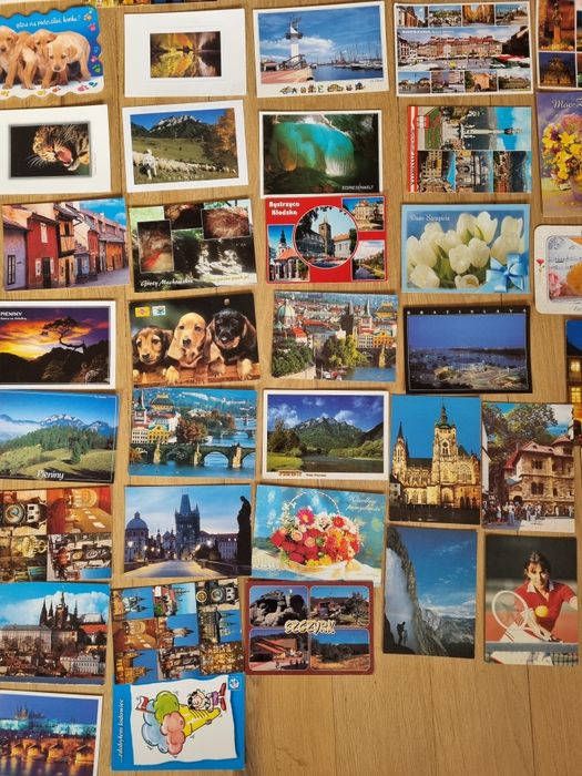 Pocztówki z kraju z zagranicy, kartki urodzinowe, z wakacji puste