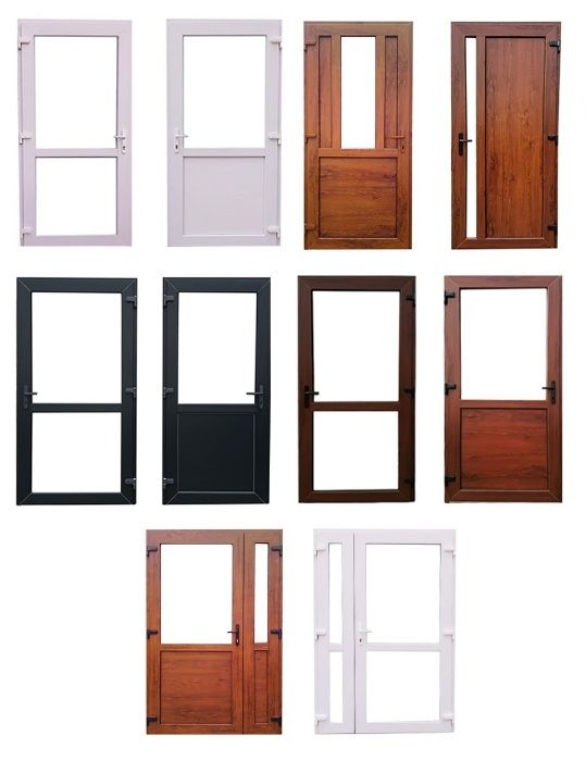 Drzwi PCV zewnętrzne 90x210 białe sklepowe RÓŻNE ROZMIARY OD RĘKI