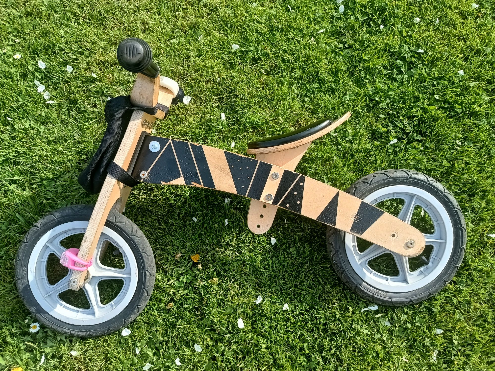 Rowerek 2 w 1, trojkołowy, biegówka, drewniany sun baby