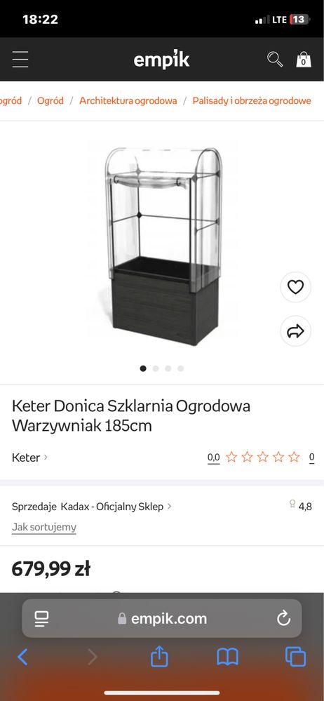 Keter donica szklarnia ogrodowa