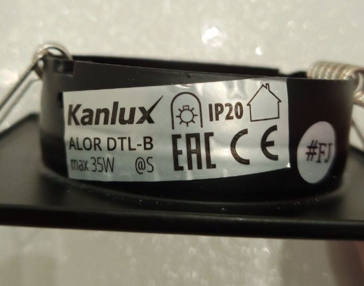 32x oprawa sufitowa kanlux czarny kwadrat, ruchoma