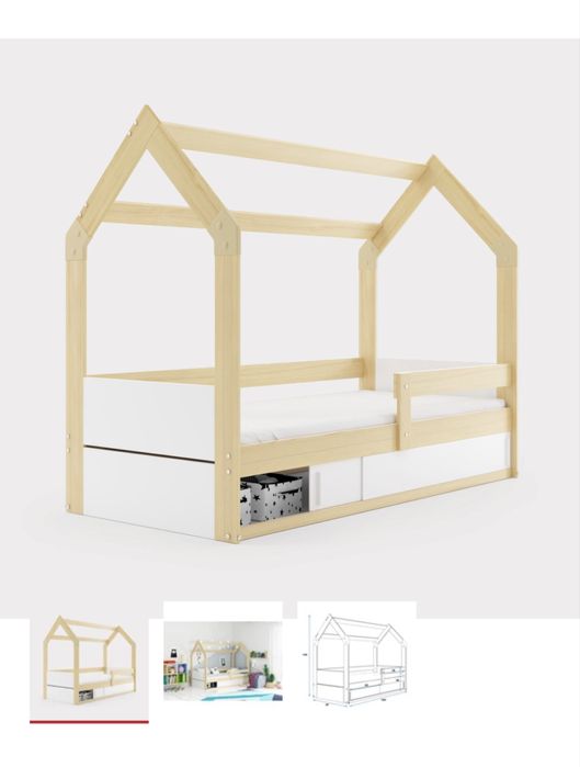 Łózeczko domek agata meble 80x160