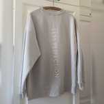 Jasnoszara bluza - oversize - Amisu - rozmiar S