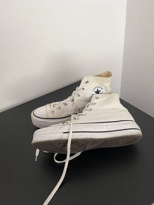 Converse plataforma brancas