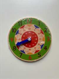 Zegar do nauki godzin dla dzieci zielony