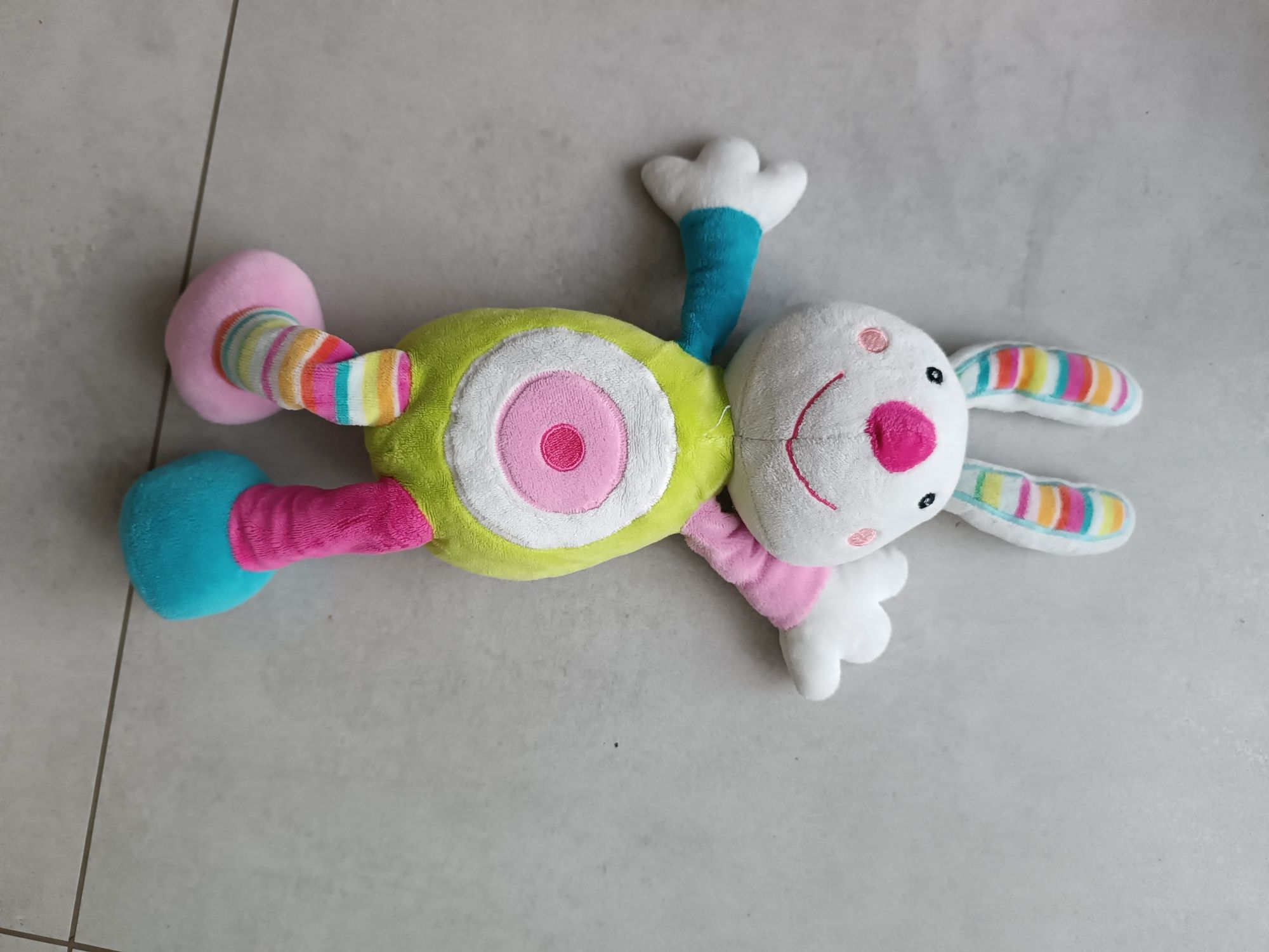 C&A maskotka królik pluszak przytulanka kolorowa 39 cm miś pluszowy bi