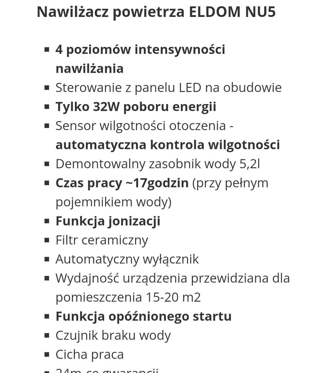 Nawilżacz powietrza Eldom NU 5