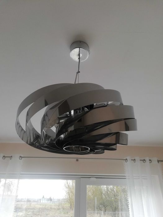 Lampa wisząca srebna
