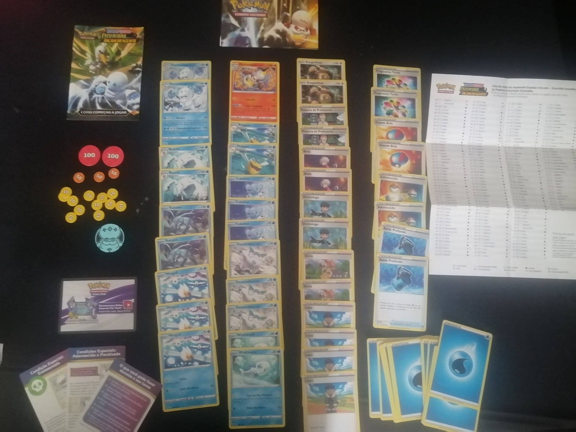 Cartas pokémon em perfeito estado