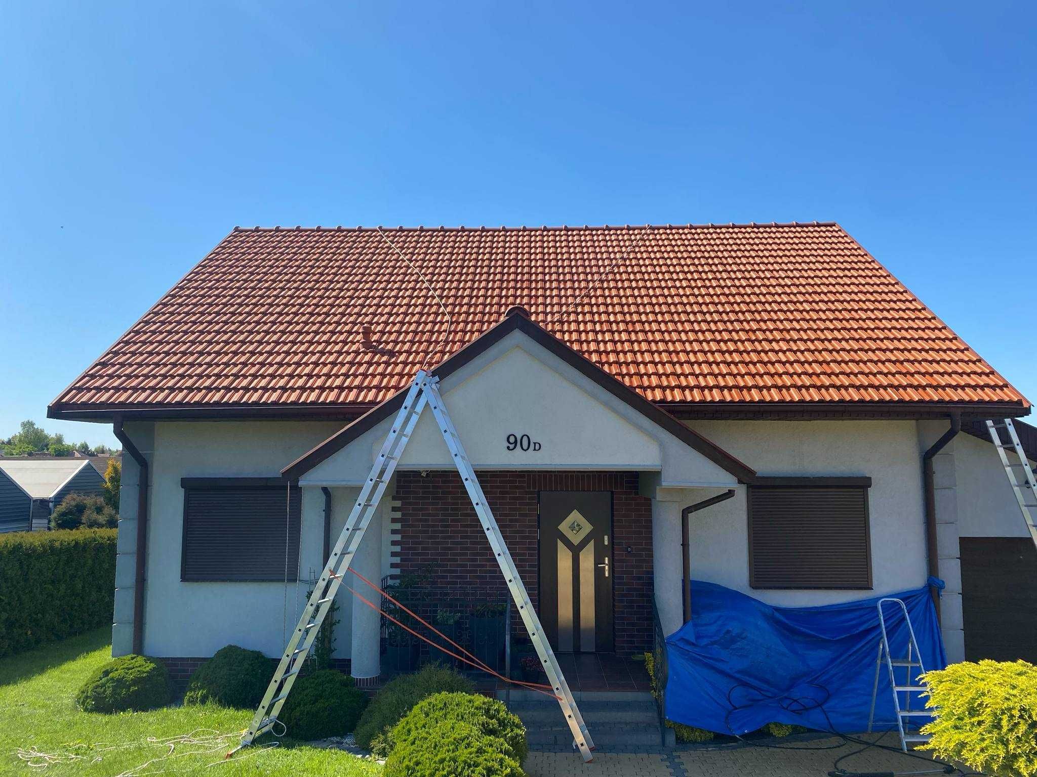 Mycie dachów kostki brukowej oraz elewacji