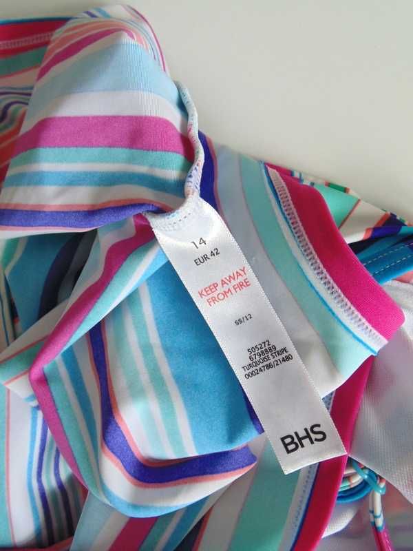 BHS tankini damskie z usztywnianym fiszbinami staniczkiem 42
