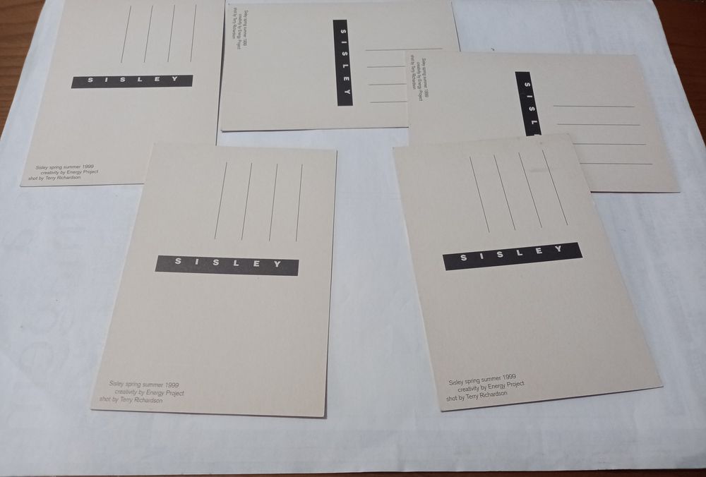 Sisley 1999 coleção de cinco postais ilustrados Sisley spring summer