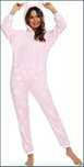 Piżama jednoczęściowa, mięciutki kombinezon onesie, różowy, rozmiar S