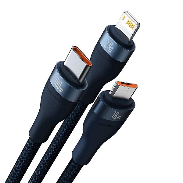 Baseus Flash Series II kabel USB - USB Typ C / Lightning / micro USB 1