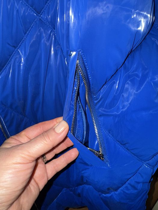 Подовжена зимова стьобана куртка пуховик