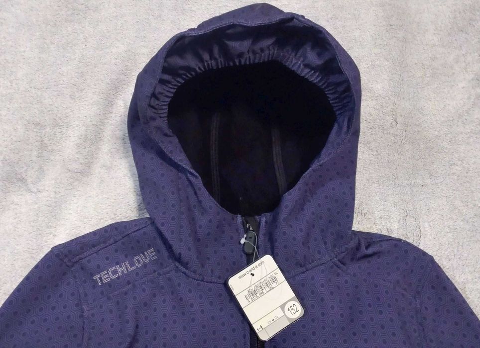 Nowa kurtka softshell z kapturem C&A TechLove EU 152 fioletowa