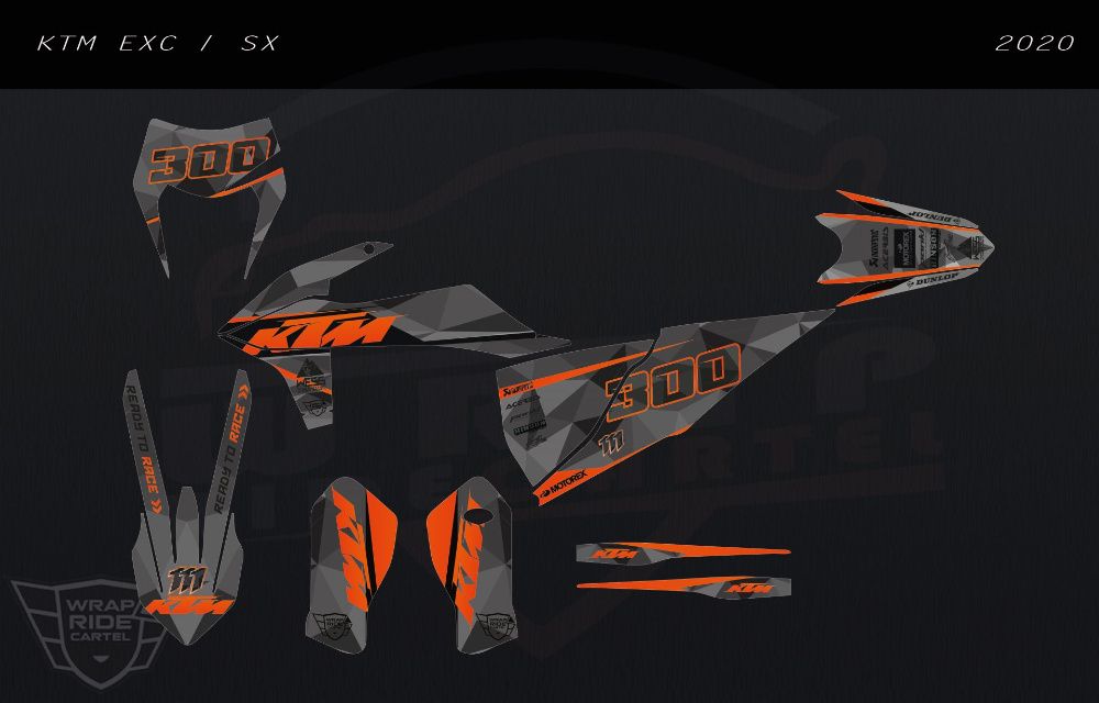 Profesjonalna Okleina PRO MX - KTM SX SXF EXC najnowszy model 2020