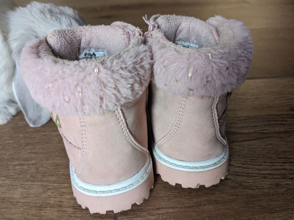 Buty ocieplane FILA 28 dla dziewczynki pudrowy róż