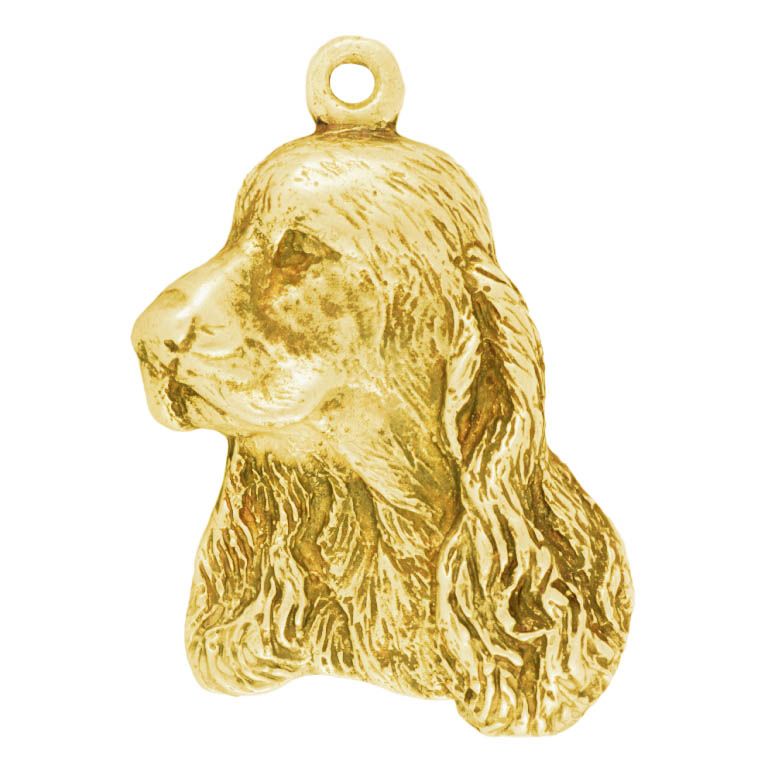 Cocker spaniel angielski naszyjnik pozłocony Art-Dog