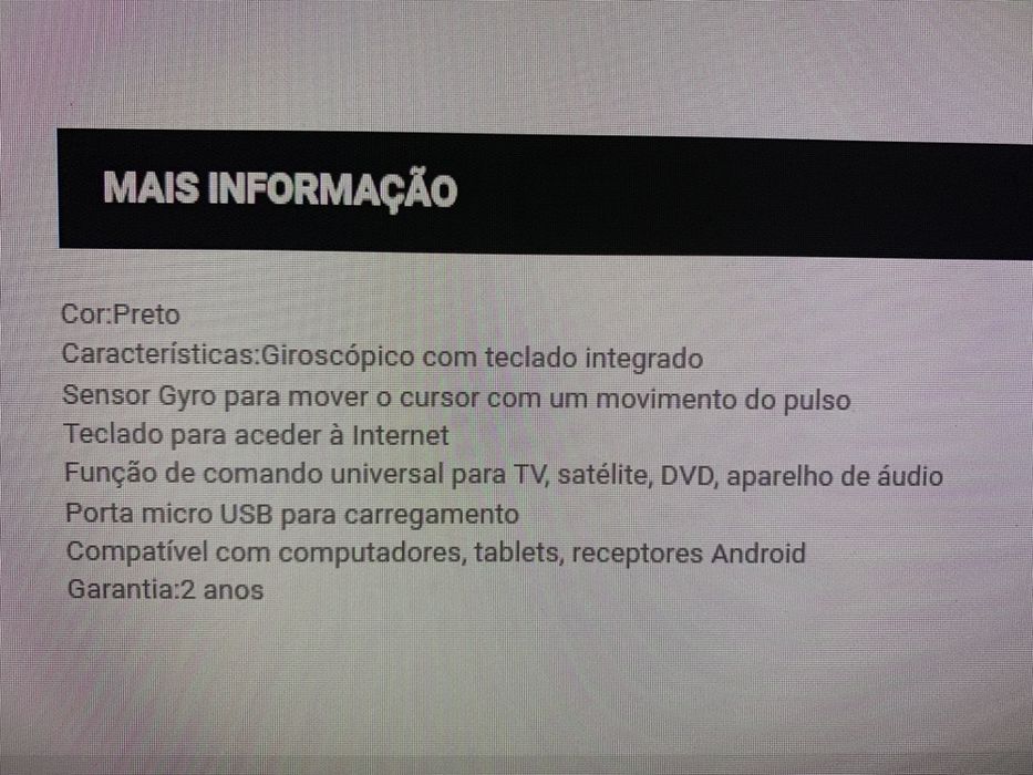 Comando Universal 5em1 c/teclado