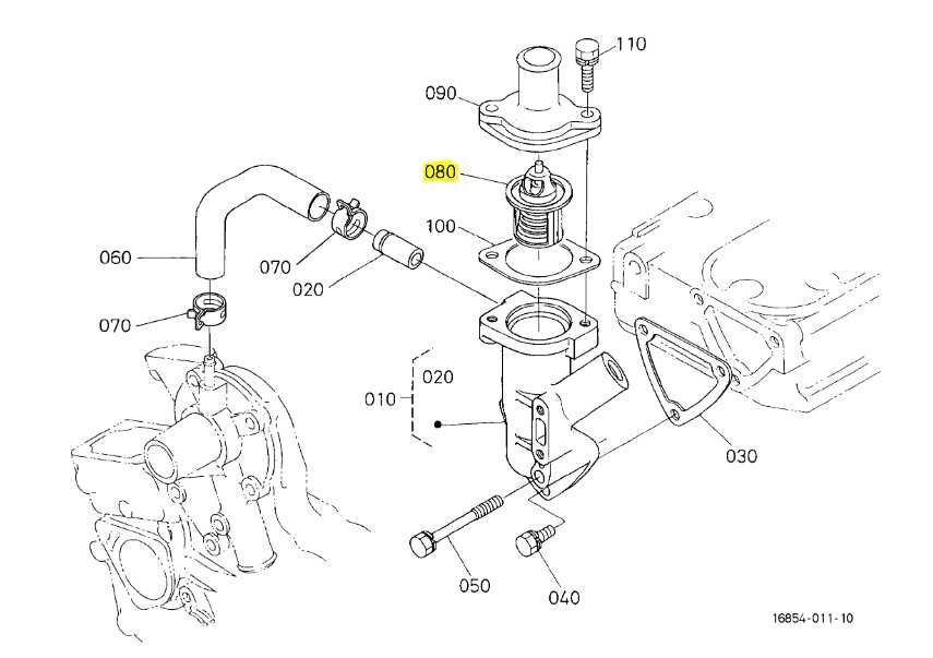 Oryginalny  Termostat Kubota G18 GR1600 B1121 D722 Z402 Z482