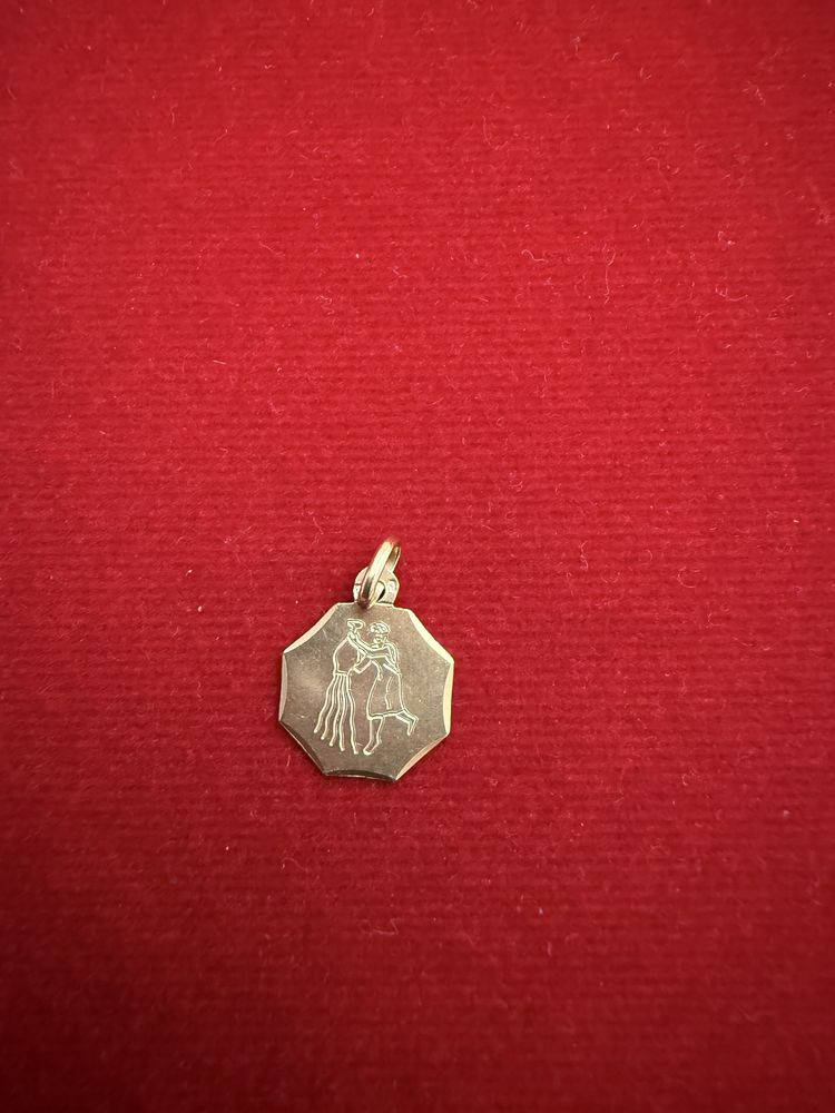 Medalha Signo Gémeos em Ouro de Lei de 19.2 Kilates