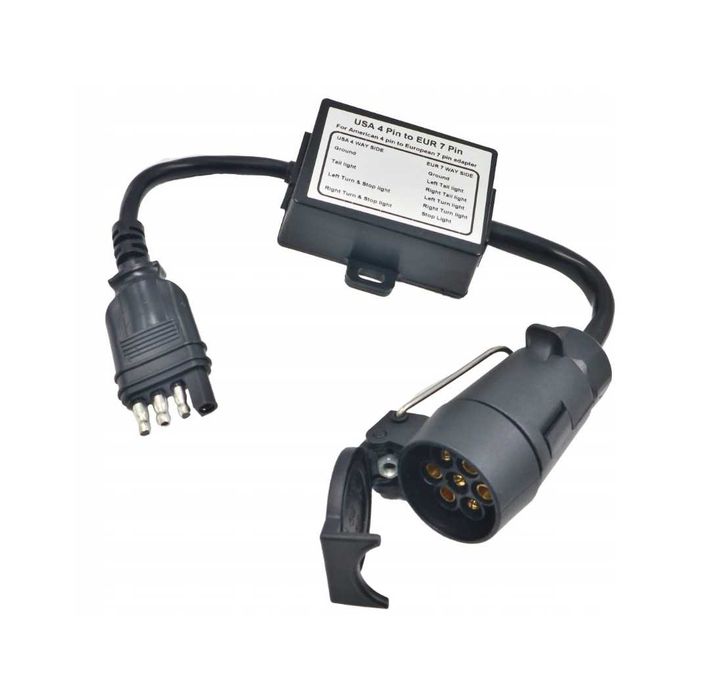 Adapter złącza przyczepy USA–EU – bezpieczne połączenie 4/7 PIN