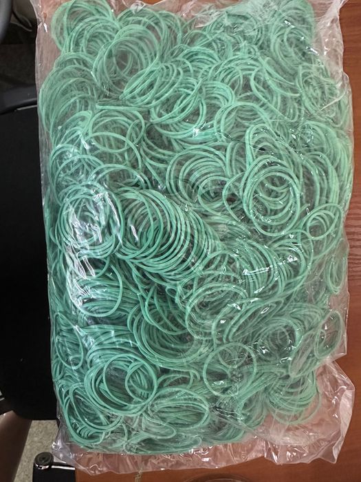 Резиники для денег, канцелярские  (20 ,30,40 мм), зеленi, мiкс