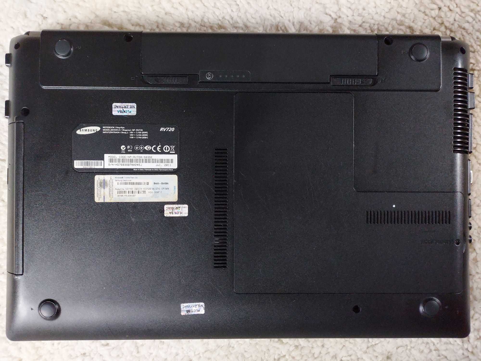 Laptop Samsung NP-RV720-S03 17.3" Core i5-2410M GeForce GT 520M