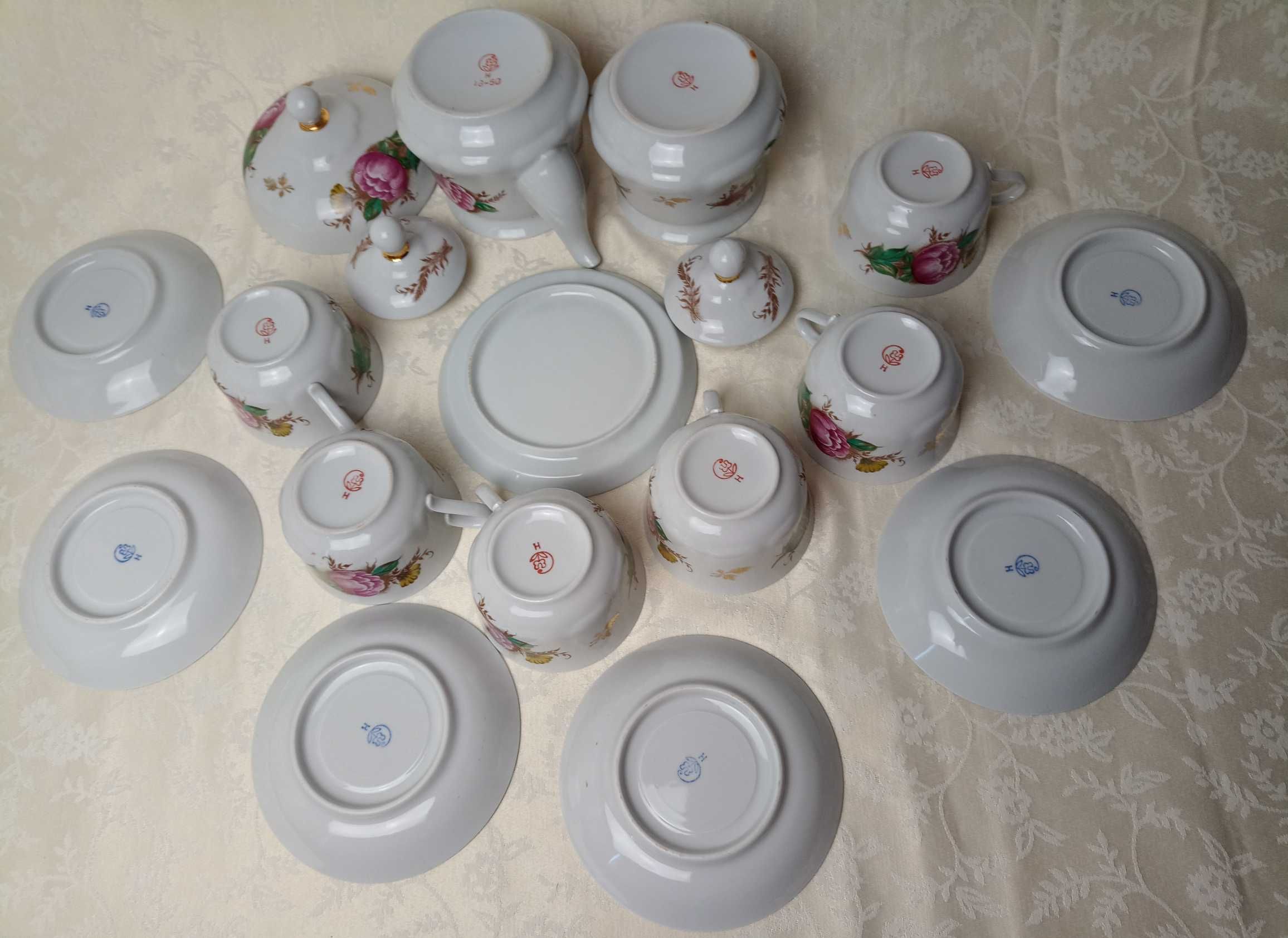 NOWY Porcelanowy SERWIS do herbaty na 6 osób Porcelana ZSRR.Sumy#517