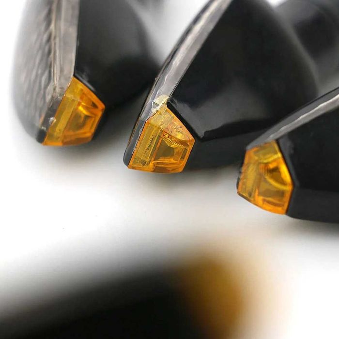 Par piscas LED curtos largos moto cafe racer