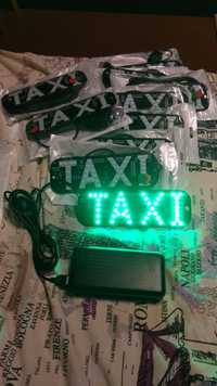 Taxi LED табличка на стекло двухцветные шашка такси USB на лобовое