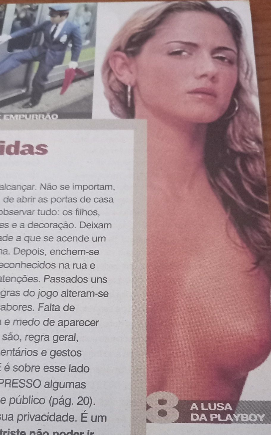 Elsa Raposo e a playboy temas de capa revista 2001