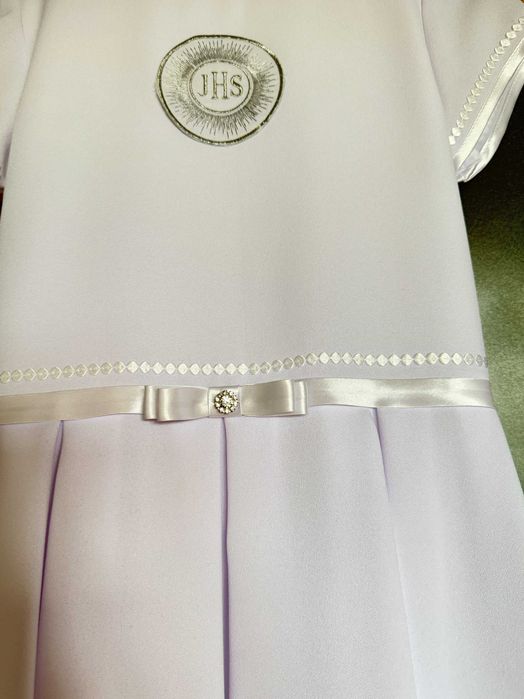 Albosukienka komunijna rozm. 146 z dodatkami - stan bardzo dobry