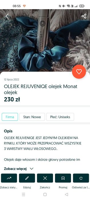 Olejek REJUVENIQE monat