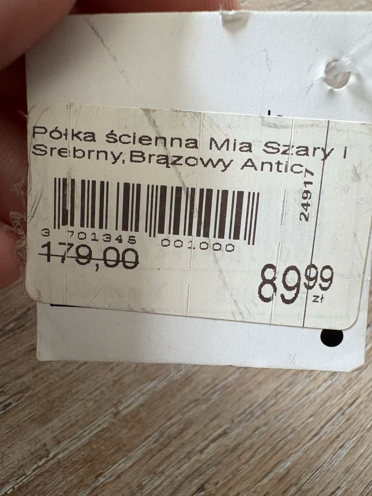 Półki w stylu Loft 60 cm szer 10 wys 17 gł Nowe z metką