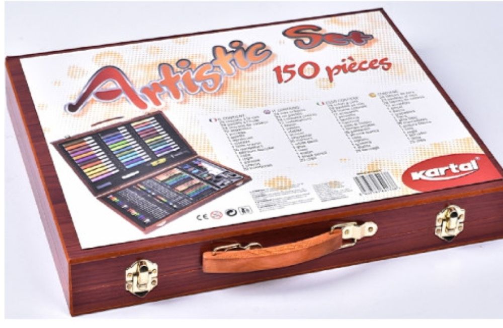 Набор набір для малювання рисования 145 предметів поні в металевому к