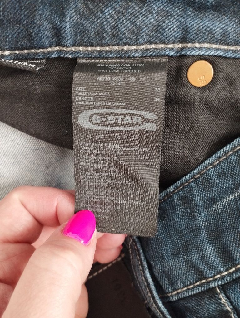 Nowe Jeansy G-star RAW rozm 33/34