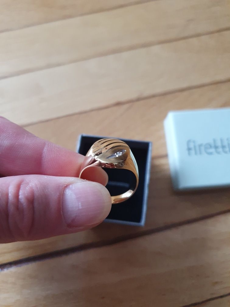 Sygnet Pierścionek złoty Firetti