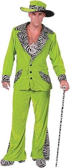 Kostium Sutenera / Zielony Alfons Morph  Lata 70. / Halloween