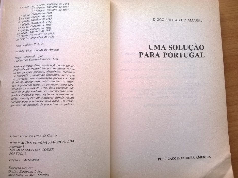 Uma Solução para Portugal - Diogo Freitas do Amaral