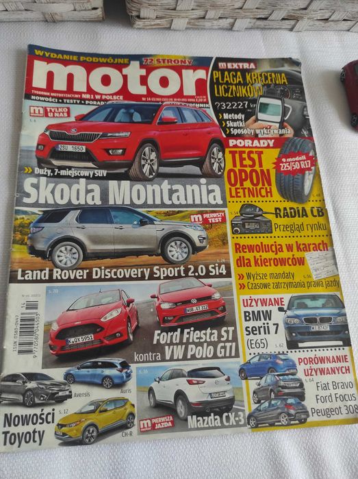 Czasopismo Motor WYSZUKAJ Auto 14-15/2015 Bravo Seria 7 Avensis Polo C