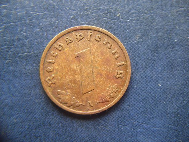 Stare monety 1 reichsfenig 1938 A Niemcy / 2