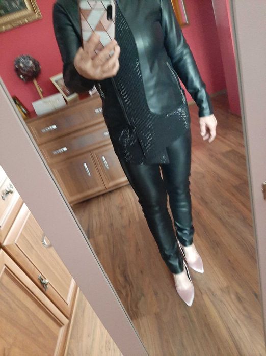 Piękny komplet z ekoskóry