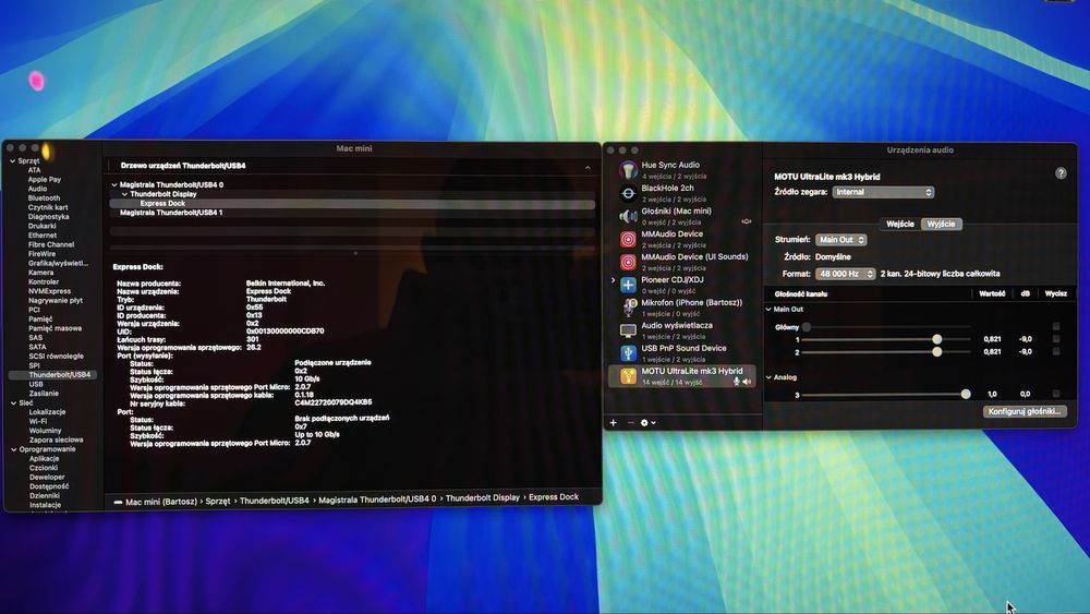 Belkin Express Dock Thunderbolt F4U055 FireWire dla Mac Silicone