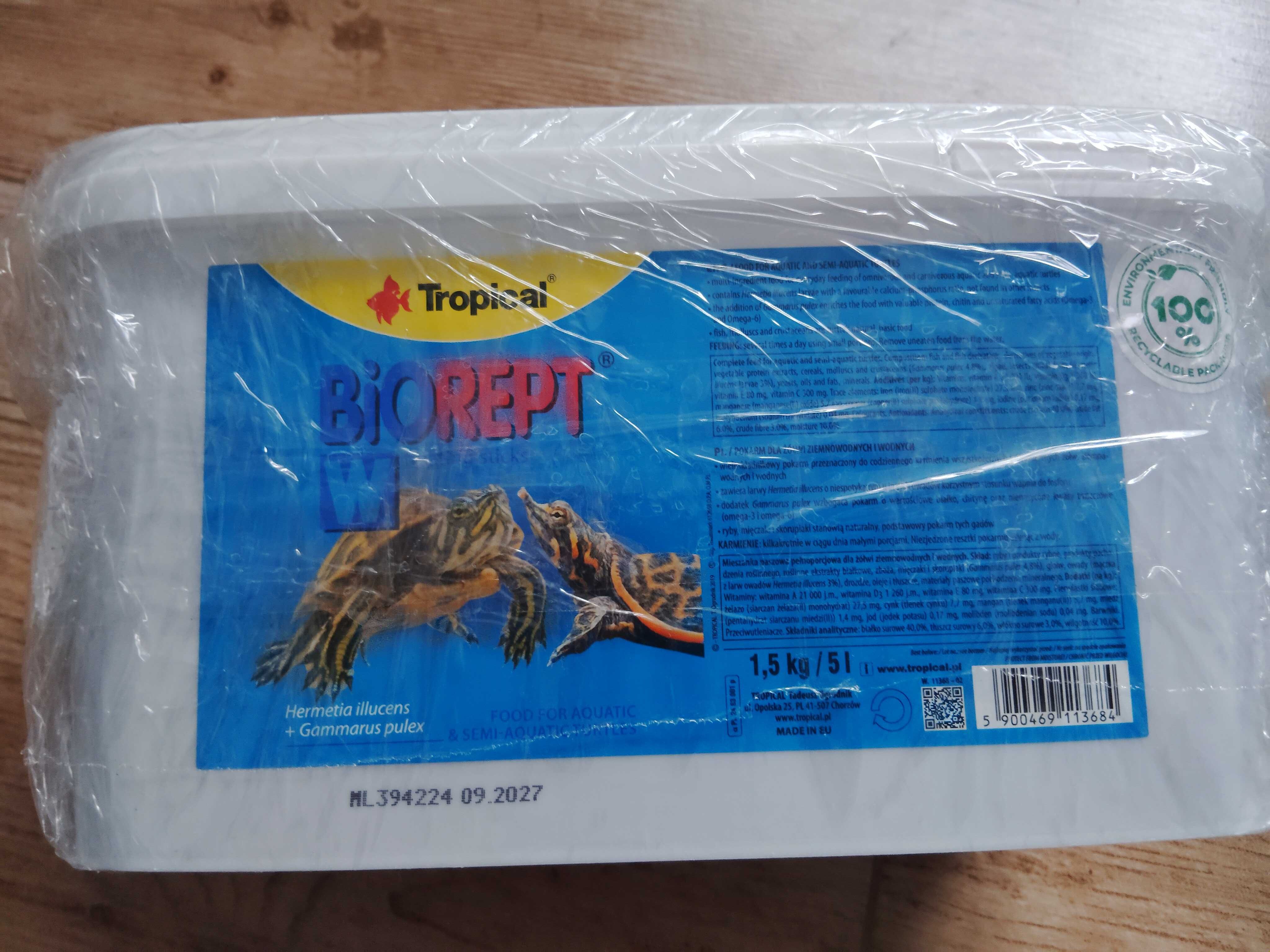 Tropical Bio Rept pokarm żółw wodno-lądowy- osypka z 1,5kg 320g