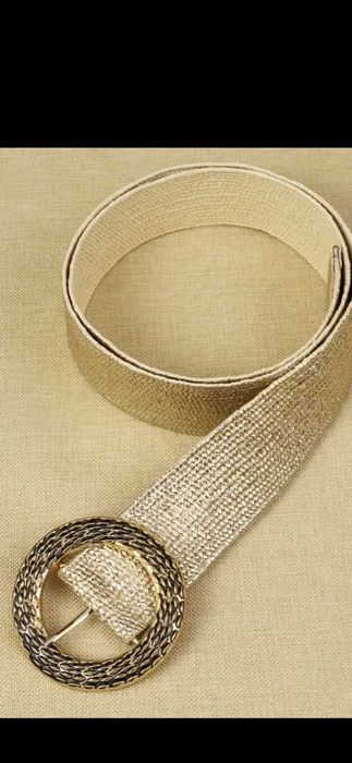 Pasek damski zloty,rozciągliwy